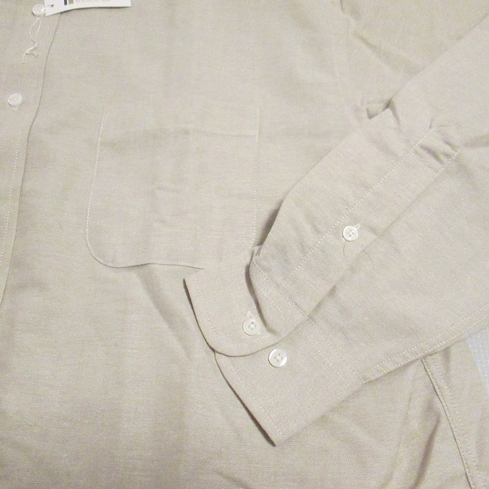 🎈 #SOLD# CROFT & BARROW MEN’S TAN/BEIGE DRESS SHIRT – 17/36 NEW 🎈 - Picture 5 of 15